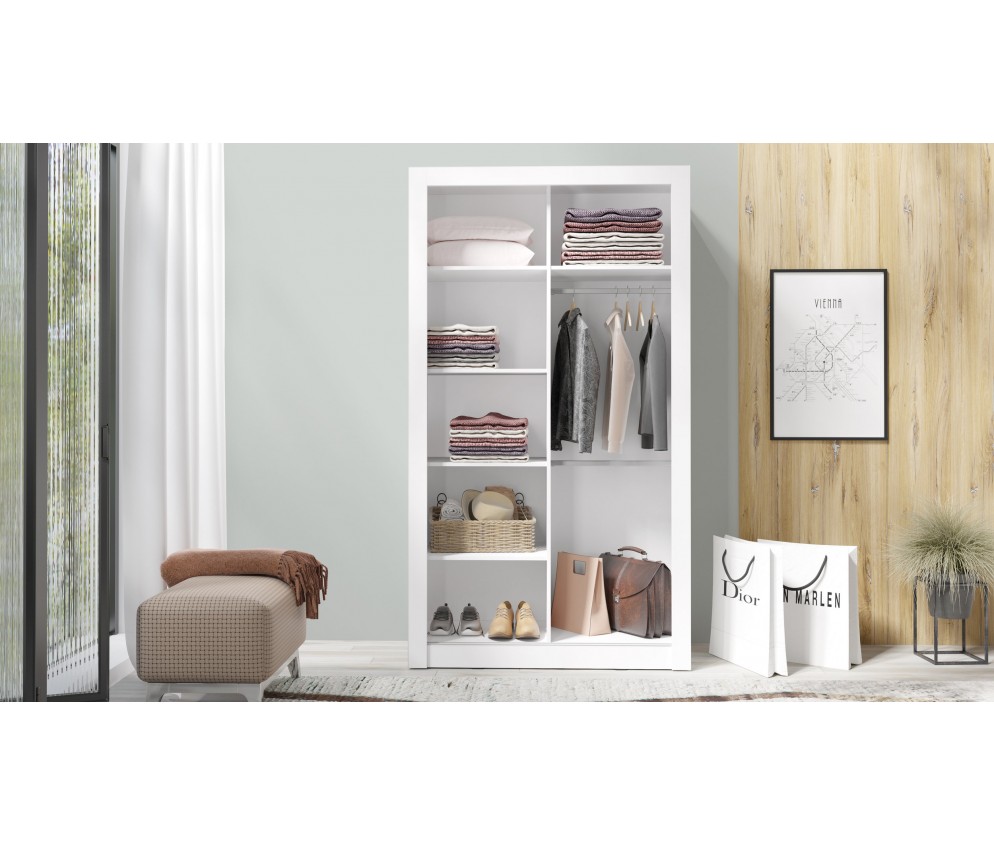 Schrank Carmen 120 Weiß/Marmor Bianco