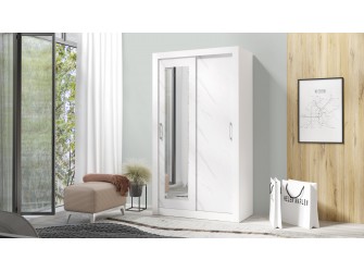 Schrank Carmen 120 Weiß/Marmor Bianco