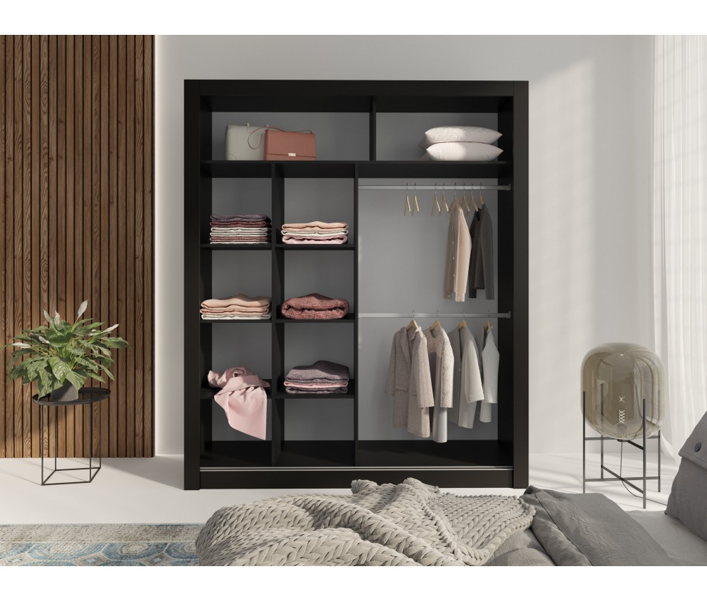 Schrank Carmen 180 Schwarz Royal