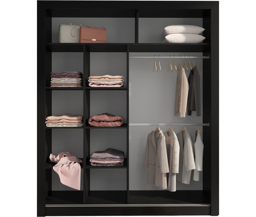 Schrank Carmen 180 Schwarz Royal