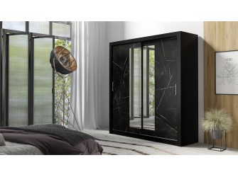 Schrank Carmen 200 Schwarz Royal