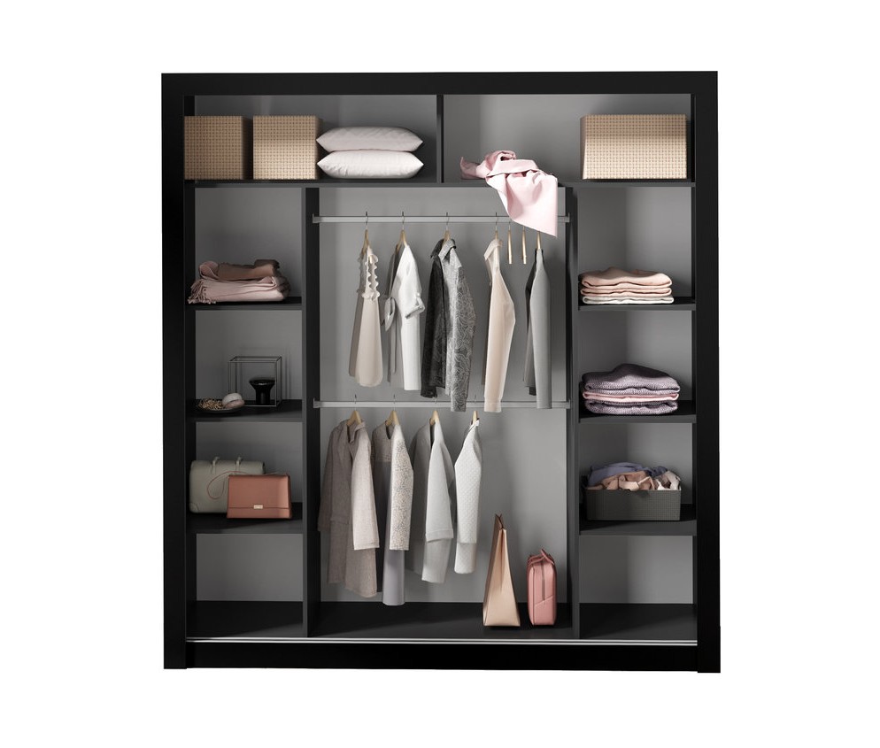 Schrank Carmen 200 Schwarz Royal