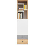 Schrank Tetri 45 1D2SZ RECHTS/LINKS mit Regalen