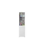 Schrank Sam 45 1D1SZ Weiß Lux/Beton RECHTS/lINKS