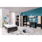 Schrank Plan 135 RECHTS/LINKS Schwarz/Eiche/Beige