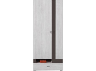 Schrank Naomi 80 2D1SZ Kiefer Bielona/Earth