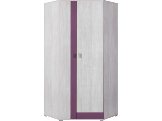 Schrank Naomi 90 2D Kiefer Bielona/Viola Ecke