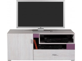 Schrank-RTV Naomi 120 1D1SZ Kiefer Bielona/Viola