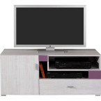 Schrank-RTV Naomi 120 1D1SZ Kiefer Bielona/Viola