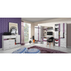 Schrank-RTV Naomi 120 1D1SZ Kiefer Bielona/Viola