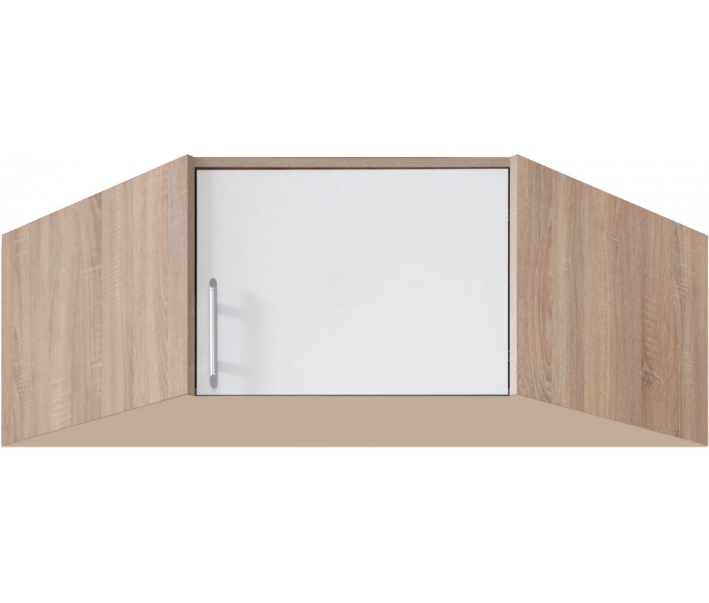 Schrank Simon 95 Eiche Sonoma/Weiß Lux Ecke rechts/links