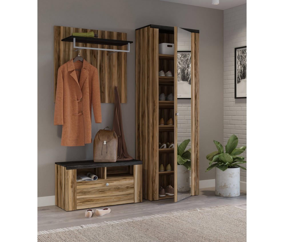 Garderobe Lola 84 Satin Nussbaum / Touchwood