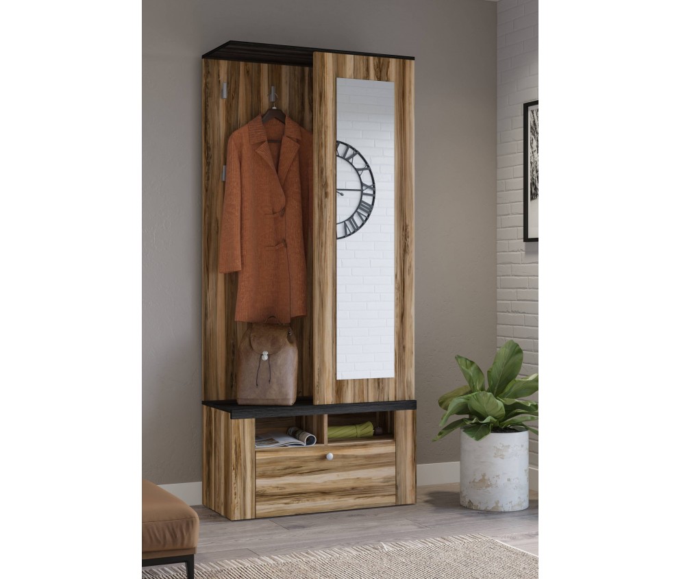 Garderobe Lola 84 Satin Nussbaum / Touchwood