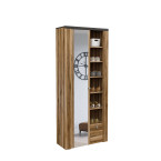 Schrank Lola 80 Satin Nussbaum / Touchwood mit Spiegel