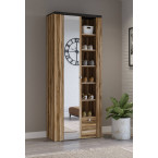 Schrank Lola 80 Satin Nussbaum / Touchwood mit Spiegel