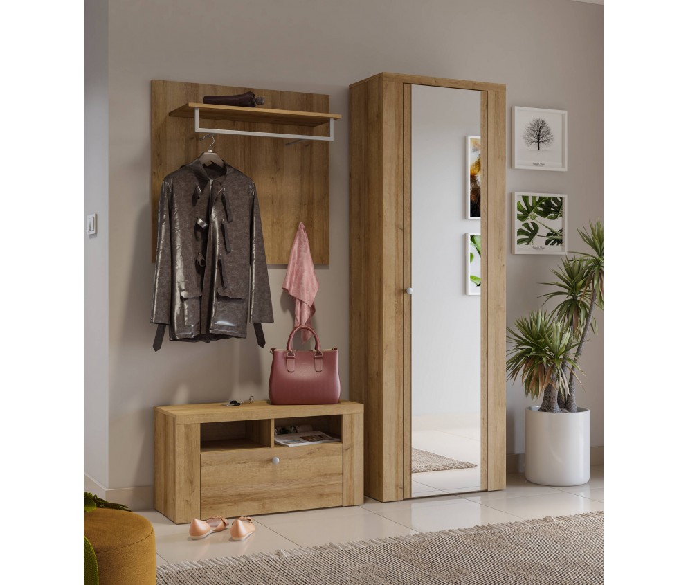 Garderobe Lola 84 Eiche Riviera Hell