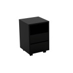 Schreibtisch mit Container Anna 2S 130 Eiche Grand/Schwarz Onyks