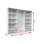 Schiebeschrank Diana 180 Weiß Matt Netherlands