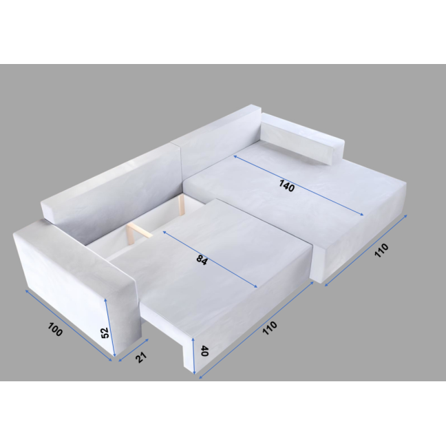 Ecksofa Sell mit Schlaffunktion