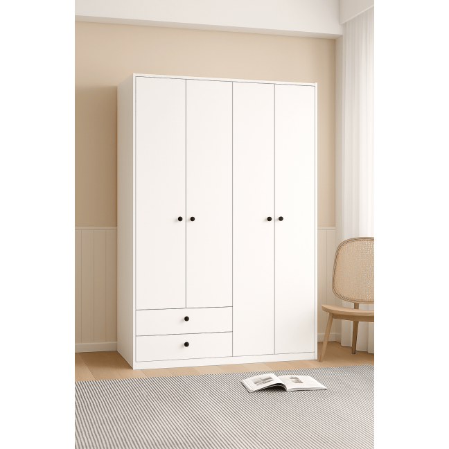 Kleiderschrank Ariva 140 Weiß