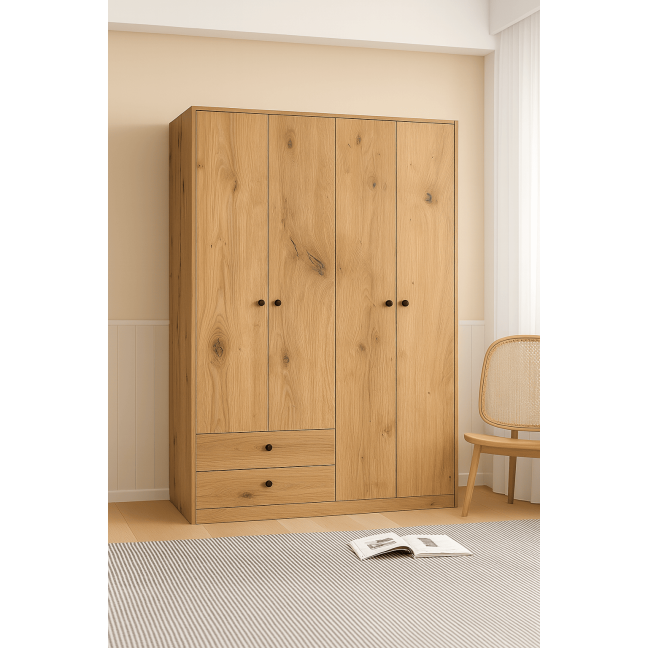 Kleiderschrank Ariva 140 Eiche Artisan