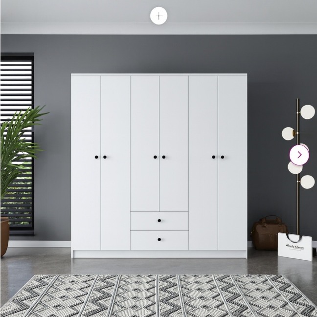 Kleiderschrank Ariva 200 Weiß