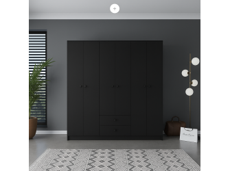 Kleiderschrank Ariva 200 Schwarz
