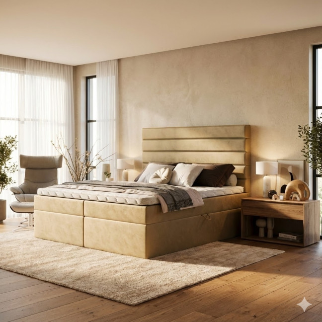 Kontinentales Bett Terra 5 – Auswahl an Stoffen