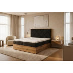 Kontinentales Bett Terra 16 Eiche Wotan – Auswahl an Stoffen