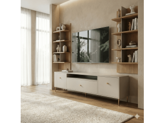 RTV-Schrank Mell Kaschmir Matt stehend