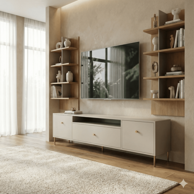 RTV-Schrank Mell Kaschmir Matt stehend