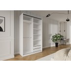 NETHERLANDS Schwebetürenschrank Trend 2 150 Weiß/Schwarz/Kastanie/Artisan Eiche/Graphit