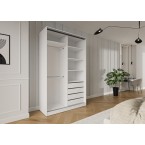 NETHERLANDS Schwebetürenschrank Trend 2 150 Weiß/Schwarz/Kastanie/Artisan Eiche/Graphit