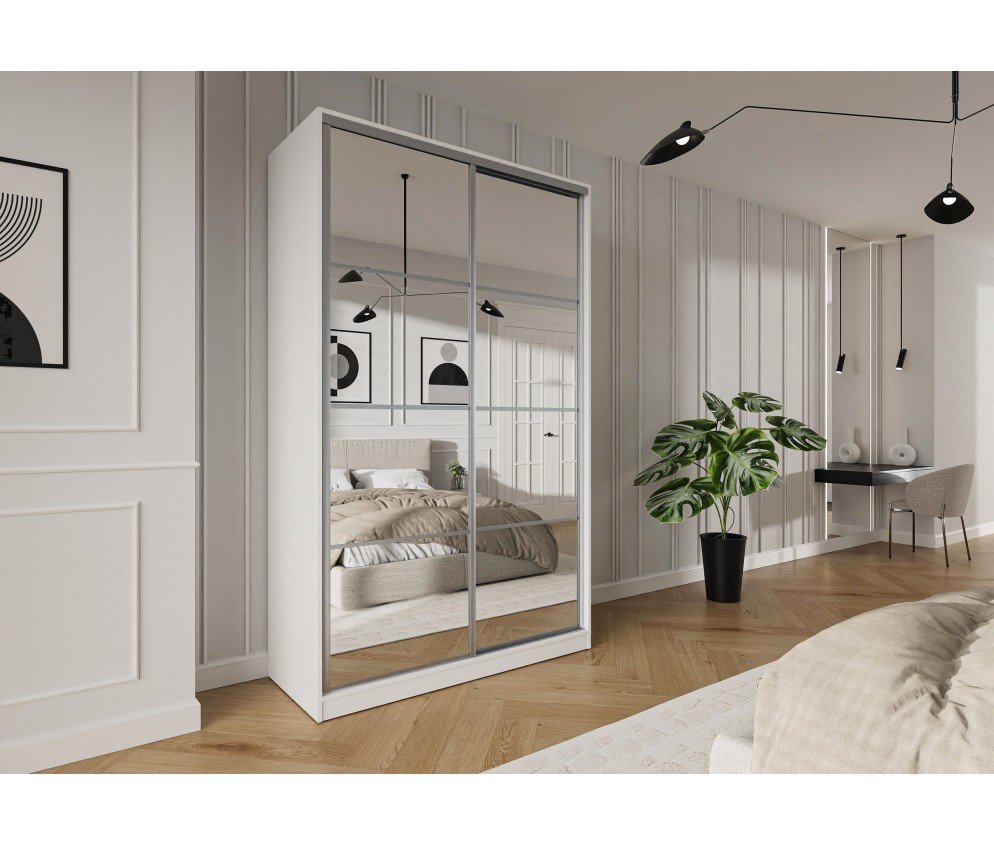 NETHERLANDS Schwebetürenschrank Trend 2 150 Weiß/Schwarz/Kastanie/Artisan Eiche/Graphit