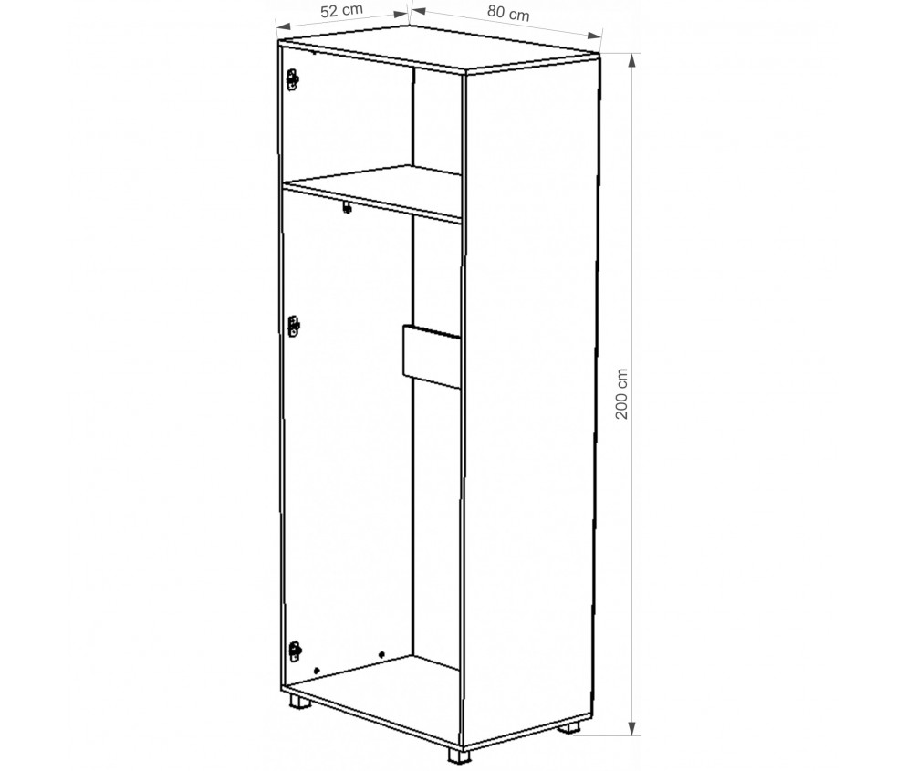 Schrank 2D Rossi 150 Glanz 3 Farben