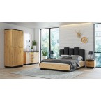 Couchtisch Ive 120 Schwarz Matt/Eiche Artisan