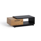 Couchtisch Ive 120 Schwarz Matt/Eiche Artisan