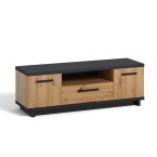 Tisch-RTV Ive Schwarz Matt/Eiche Artisan